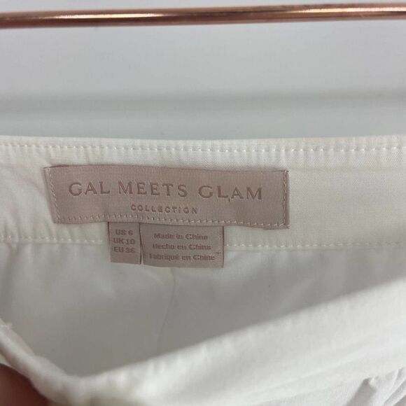 Gal Meets Glam Scout White Buttoned Midi Skirt Womens 6 - Picture 3 of 8